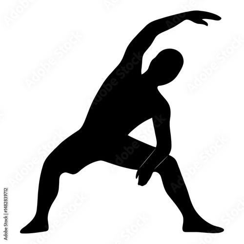 Athletic Stretch in Silhouette.eps
