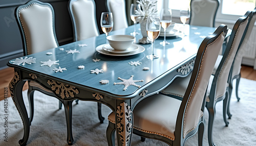 Winter's Tale: Furniture, dining table, Eleganza's Frozen Throne