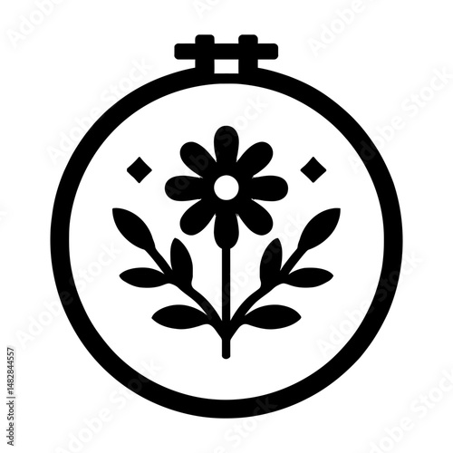 Embroidery Hoop with Floral Design – Representation of Handcrafted Art, Textile Craft, and Decorative Stitching