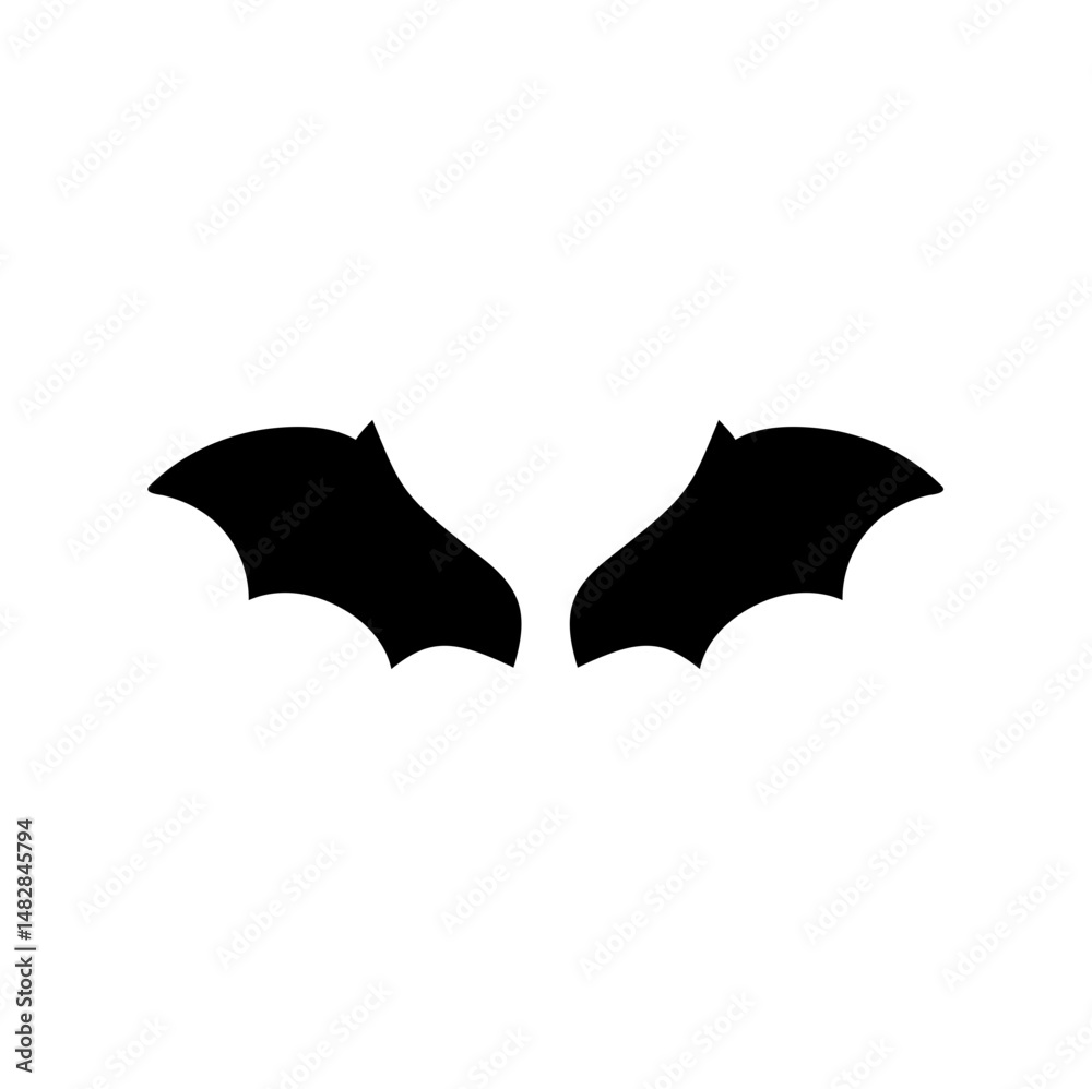 Fototapeta premium Cartoon fantasy wings silhouette 