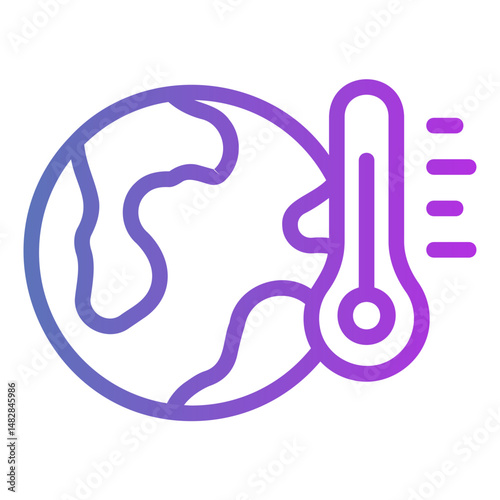 global warming Gradient icon