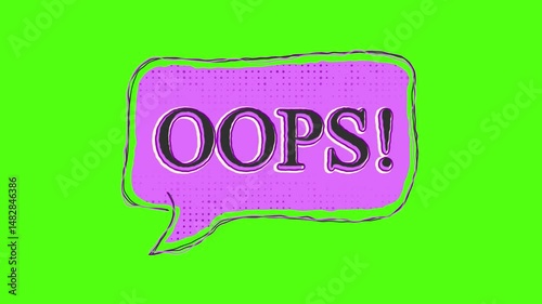 OOPS Speech Bubble Animation | Funny Reaction Text