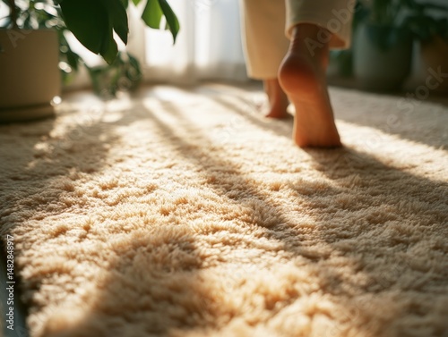Soft Beige Carpet in a Cozy Home