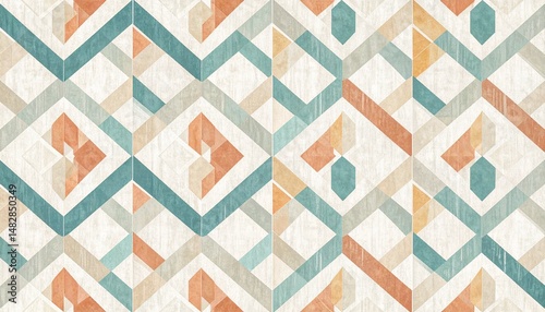 Ancient colorful geometric seamless pattern. Retro repeating wallpaper , fabric 