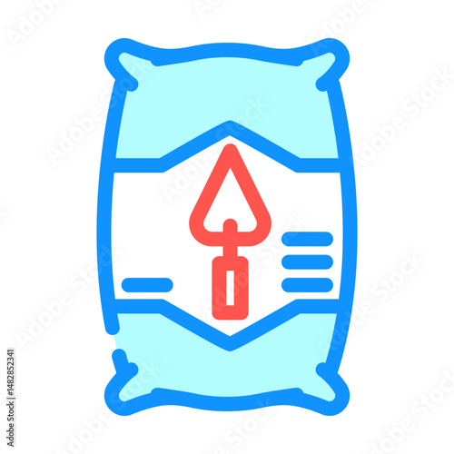 bag cement color icon vector illustration