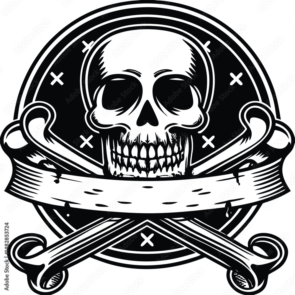 Fototapeta premium pirate skull and crossbones