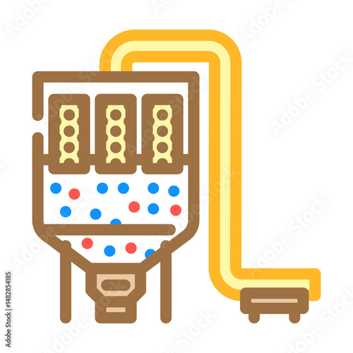 dust collector system cement production color icon vector illustration