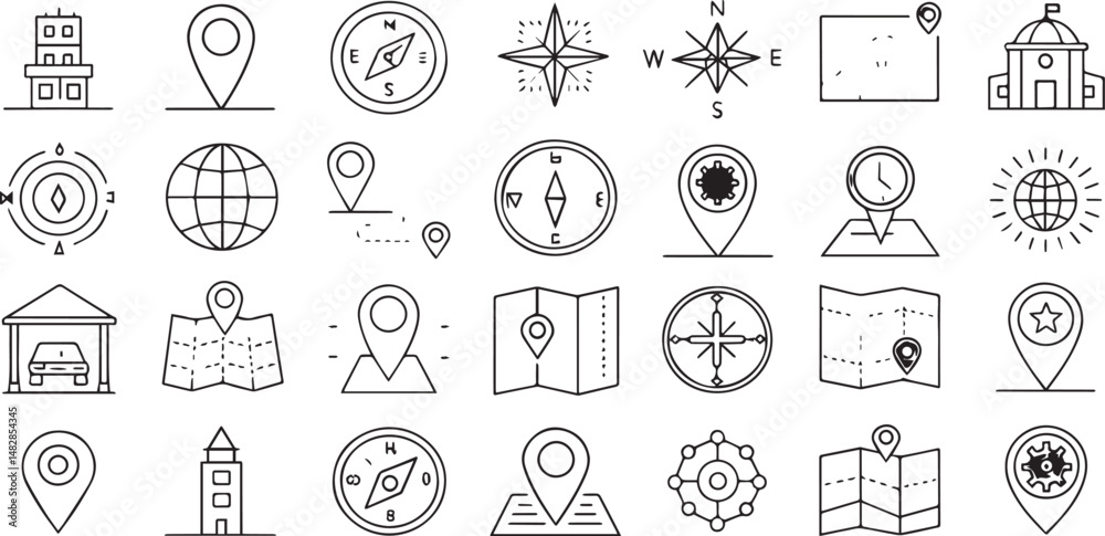 Set of Location, Navigation and Travel Icons
Set of Location, Navigation and Travel Icons