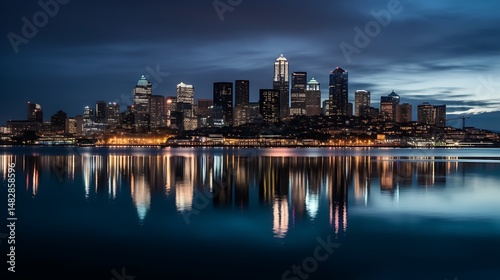 Seattle Skyline at Dusk.