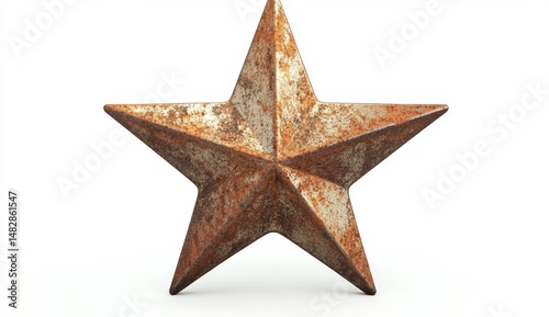 Rusty Metal Star Decoration for Home and Garden Display