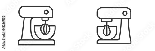 Kitchen appliances show two variations of stand mixers ideal for baking in home kitchens