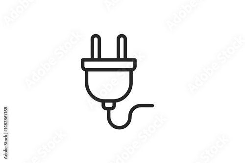Electric plug illustration representing power connection and energy usage in modern technology