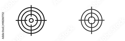 Target symbols designed for precision and accuracy in various contexts and applications within visual representation