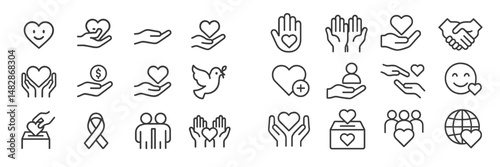 Heartwarming symbols of kindness and compassion represent community support and connection in various activities