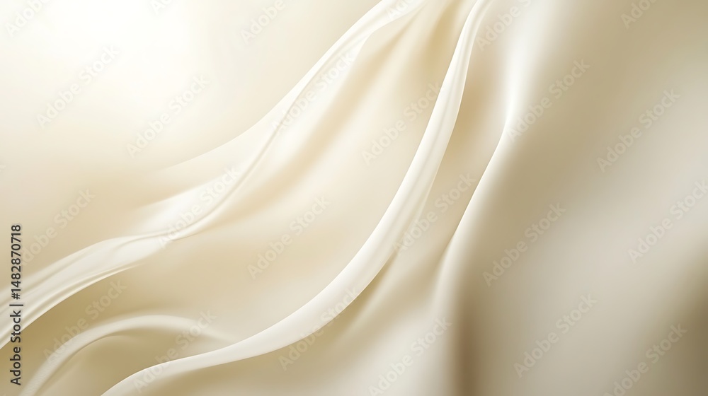 Fototapeta premium Elegant, flowing cream fabric. Smooth, soft texture
