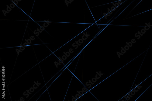 Abstract black with blue lines, triangles background modern design. Vector illustration EPS 10.