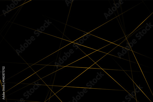 Abstract black with gold lines, triangles background modern design. Vector illustration EPS 10.