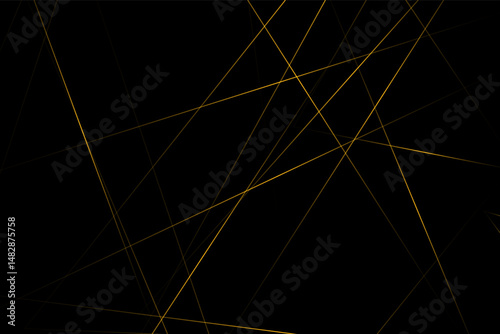 Abstract black with gold lines, triangles background modern design. Vector illustration EPS 10.