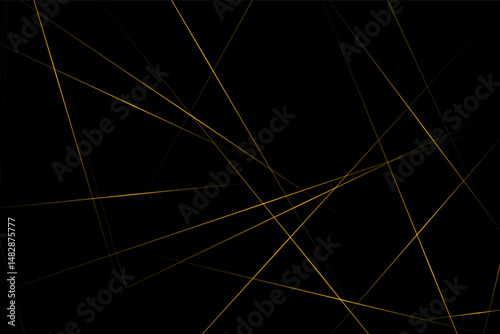 Abstract black with gold lines, triangles background modern design. Vector illustration EPS 10.