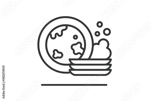 Cleaning dishes and planet earth with eco-friendly practices during a sunny afternoon