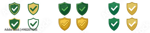 Colorful shield icons symbolize achievement and trust in a digital environment