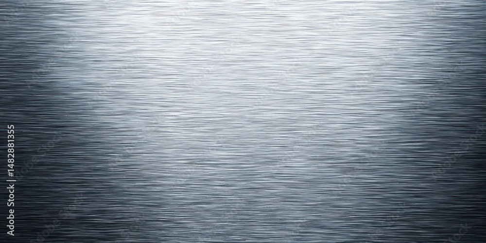 Fototapeta premium Smooth brushed silver metal texture with horizontal grain lines 