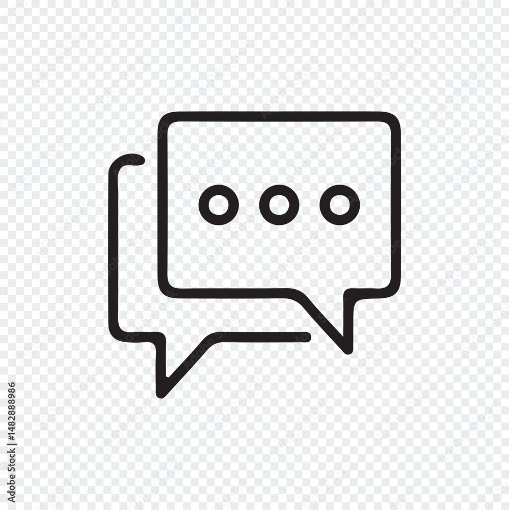 Blue Chat Bubble Icon - Communication and Messaging Symbol Blue Chat Bubble Icon - Communication and Messaging Symbol