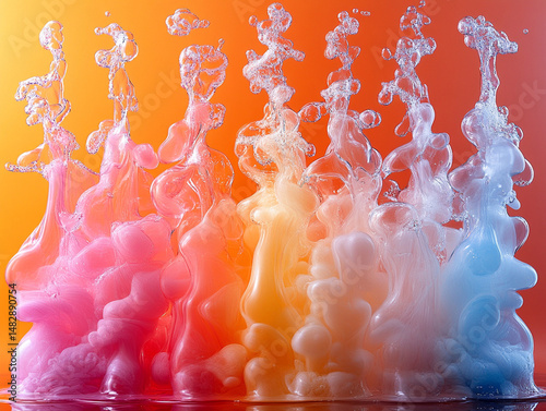 Fluid Color Blending in Abstract Dynamic Brushstrokes Simulating Civilizational Evolution, Conceptual Art for Cultural Diversity and Digital Aesthetics