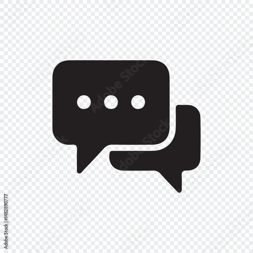 Blue Chat Bubble Icon - Communication and Messaging Symbol