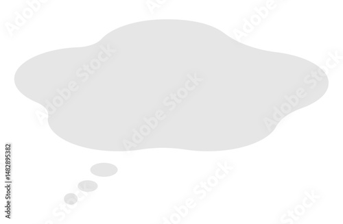 Thinking Cloud Speech Bubble – Flat Vector Style