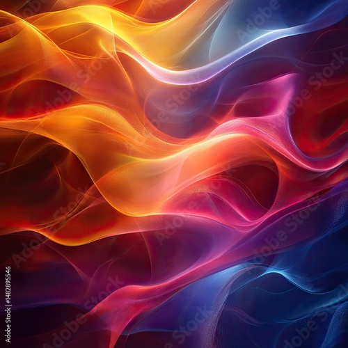 Wallpaper Mural Abstract fiery, swirling, vibrant colors Torontodigital.ca