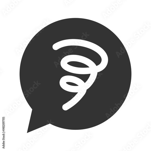 Thinking Bubble Icon – Doodle Style