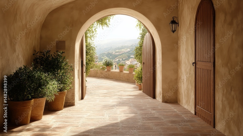 Obraz premium Exploring italy's old town architecture a holiday painting viewpoint of scenic vacation paths