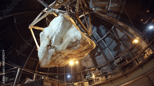 Gigantic Mirror Blank Inside Observatory Dome