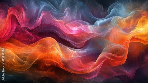 Wallpaper Mural Delicate abstract gradient swirls peach, pastel gray, and baby blue for a dreamy calm Torontodigital.ca