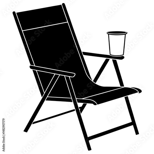black and white chair