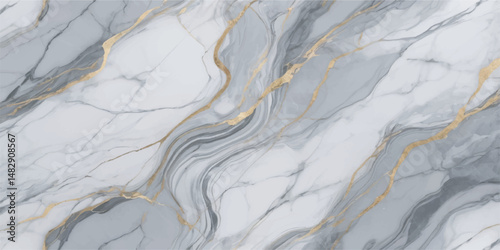 Processed collage of white and gold marble texture. White Marble Texture with Gold Veins Vector Background, Background for banner, backdrop or texture for 3D mapping.