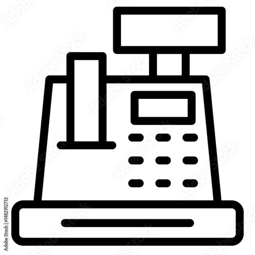 Cash register icon vector illustration