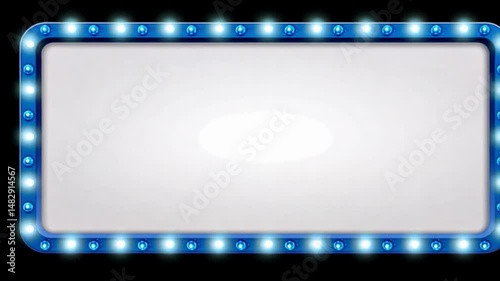 Blank Blue Marquee Signboard: Perfect for your message!