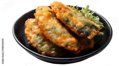 Crispy Fried Seaweed Snacks isolated on transparent background