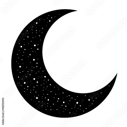 silhouette eid gretting  Crestal moon
