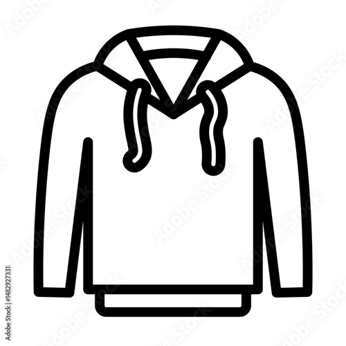 Hoodie Vector Line Icon Design