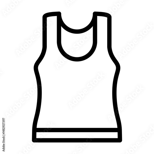 Tank Top Vector Line Icon Design