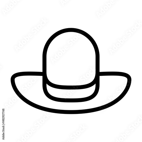 Women Hat Vector Line Icon Design
