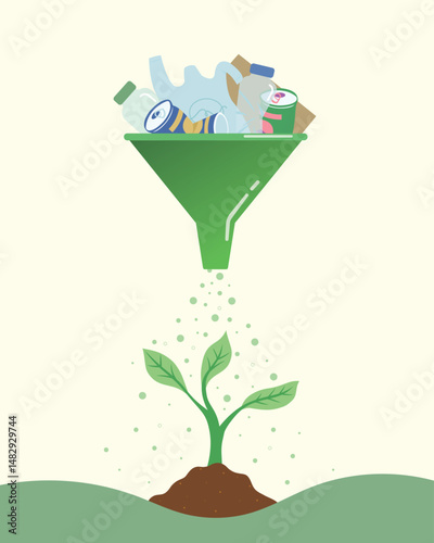 Recycle, Environmental care and clean environment concept. Help to protect the tree concept.