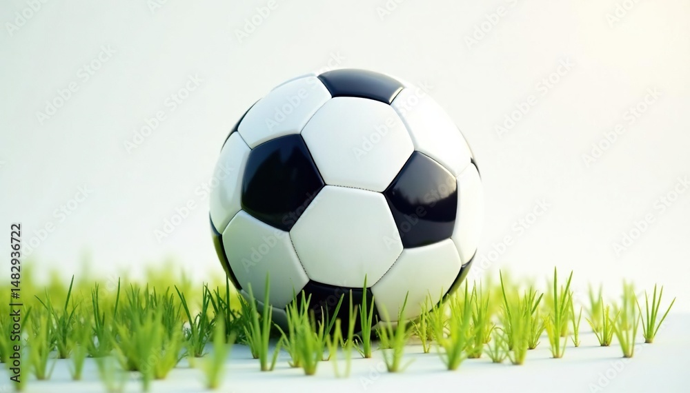 Obraz premium New pristine white football on white background , perfect, white