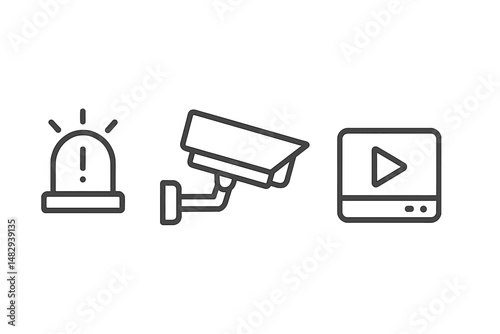 Emergency alert system with surveillance camera and video playback interface for safety monitoring