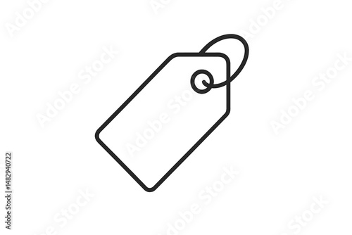 Simple blank tag laying on a flat surface for labeling and organization in various settings