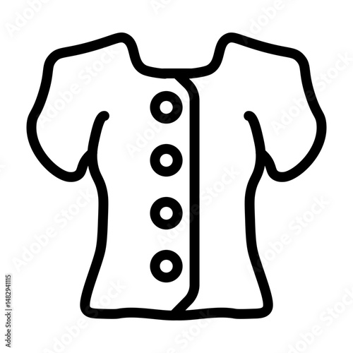 Blouse Vector Line Icon Design