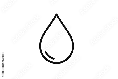 Stylized water droplet design on a clean background ideal for graphic use and creative projects